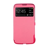Anymode i9200 Galaxy Mega 6.3 ile Uyumlu View Case Pencereli Kılıf Pembe - 2