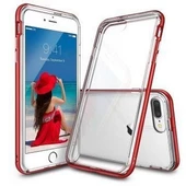 Ringke Frame İphone 7 Plus ile Uyumlu Çerçeveli Bumper Kılıf Blaze Red - 1