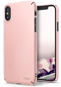 Ringke Slim iPhone X ile Uyumlu KIlıf Peach Pink - 1
