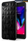 Ringke Air Prism 3D Elmas Yansıması iPhone 7/8 Plus ile Uyumlu KIlıf Ink Black Ultra Hafif Esnek İnce - 1