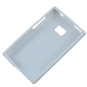 Optimus L3 ile Uyumlu Parlak Silikon Kılıf Beyaz - 2