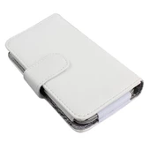 iphone 6/6S/7/8/SE ile Uyumlu Yan Kapaklı Cüzdanlı Kart Bölmeli Deri Kılıf Beyaz Renk - 3