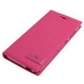 T60 ile Uyumlu Kılıf Safir Serisi Kapaklı Pembe - 1