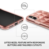 Ringke Air Prism 3D Elmas Yansıması iPhone X ile Uyumlu KIlıf Rose Gold - 3