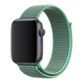 Apple Watch ile Uyumlu 38-40 Kumaş Kayış Su Yeşili - 1