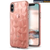 Ringke Air Prism 3D Elmas Yansıması iPhone X ile Uyumlu KIlıf Rose Gold - 1