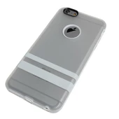 iPhone 6S Plus/6 Plus ile Uyumlu Kılıf Çerçeveli Silikon Beyaz - 1