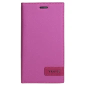 Venus 5V ile Uyumlu Kılıf Yan Model Safir Serisi Pembe - 1