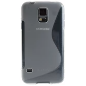 Galaxy S5 G900 ile Uyumlu S Desenli Silikon Kılıf Beyaz - 1