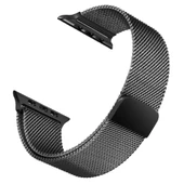 Apple Watch ile Uyumlu 42-44mm Metal Kordon Gri - 2