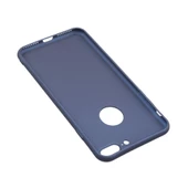 iPhone 7 Plus ile Uyumlu Rubber Delikli Silikon Kılıf Lacivert - 2