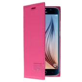 Galaxy S6 ile Uyumlu Kılıf Kapaklı Safir Serisi Pembe - 2