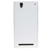 Xperia T2 Ultra ile Uyumlu Sert Kauçuk Kılıf Beyaz - 1