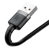 Baseus Lightning 1 Metre Kevlar Kablo Siyah/Gri - 3