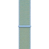 Apple Watch ile Uyumlu 42-44mm Kumaş Kayış Açık Mavi - 2