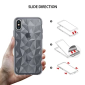Ringke Air Prism 3D Elmas Yansıması iPhone X ile Uyumlu KIlıf  Black - 4