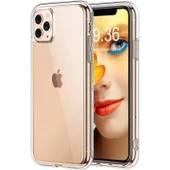 iPhone 11 Pro Max ile Uyumlu Tıpalı Şeffaf Silikon Kılıf Şeffaf - 1