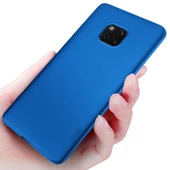 Mate 20 Pro ile Uyumlu Soft Silikon Kılıf Mavi - 1