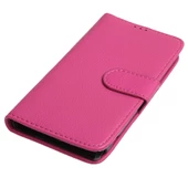 Xperia Z1 Compact ile Uyumlu Kılıf Yan Model Kartlıklı Cüzdanlı Pembe - 2