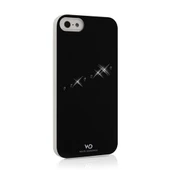 White Diamonds iPhone SE/5S/5 ile Uyumlu Swarovski Sash Desenli Kılıf Siyah (Out) - 2