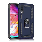 Galaxy A50s ile Uyumlu Standlı Zırh Kılıf Lacivert - 1