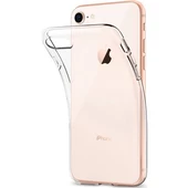 iPhone 7/8 ile Uyumlu Kılıf Ultra Slim Şeffaf Silikon Şeffaf - 1