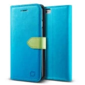 Lific İphone 6/6S ile Uyumlu Saffiano Diary Kılıf Blue Green - 1