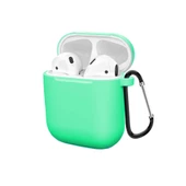 AirPods ile Uyumlu Düz Silikon Kılıf Yeşil - 1