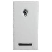 Zenfone 5 ile Uyumlu Kılıf Pencereli Kapaklı Safir Serisi Beyaz - 1