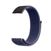 Apple Watch ile Uyumlu 42-44mm Kumaş Kayış Lacivert - 1