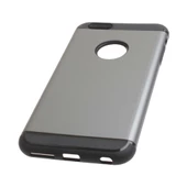 iPhone 6S Plus/6 Plus ile Uyumlu Double Hard Koruma Kılıfı Gun Metal - 2
