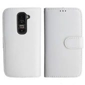 G2 Mini ile Uyumlu Yan Model Kartlıklı Deri Kılıf Beyaz - 2