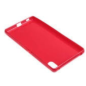 Xperia Z3 Plus ile Uyumlu Kılıf Parlak Silikon Kırmızı thumbnail 2
