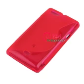 Xperia Miro ile Uyumlu Şeffaf Silikon Kılıf Pembe Renk - 1