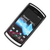 Xperia Neo L ile Uyumlu S Desenli Şeffaf Silikon Kılıf Siyah Renk - 2