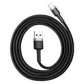 Baseus Lightning 1 Metre Kevlar Kablo Siyah/Gri - 2