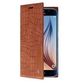 Galaxy S6 ile Uyumlu Kılıf Rock Serisi Kapaklı Taba thumbnail 1