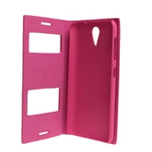 Desire 620 ile Uyumlu Kılıf Pencereli Kapaklı Safir Serisi Pembe - 3