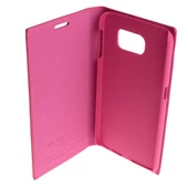 Galaxy S6 ile Uyumlu Kılıf Kapaklı Safir Serisi Pembe - 3
