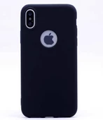 iPhone X ile Uyumlu Soft Silikon Kılıf Siyah - 1