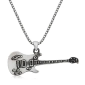 MuI MuI ​Gümüş Elektro Gitar Erkek Kolye - 1