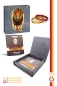 Galatasaray Orijinal Lisanslı Sarı Kırmızı 1905 2'li Bileklik Aslan Baskılı Hediyelik Ahşap Kutulu - 1