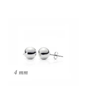 MuI MuI Gümüş Top Küpe - 4 mm - 2