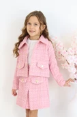 Kız Çocuk Carmen Pudra Pembe Tüvit 23 Nisan 29 Ekim Etek Ceket Yılbaşı Takım thumbnail 5