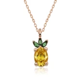 MuI MuI ​Gümüş Rose Ananas Figür Meyve Kolye - 1