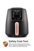 Air Pro Cook 3 In 1 Xl Ev Yemeği, Közleme, Sulu Yemek Tencereli Airfryer Fritöz Rosegold 4 Kişilik - 7