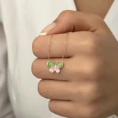 MuI MuI Gümüş Rose Minimal Kelebek Bayan Kolye - 6