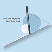 Huawei Mediapad T3 10 9.6" Uyumlu Kablosuz Bluetooth Şarj Edilebilir Klavye Mouse Seti - Mavi - 6