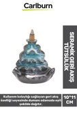 Özel Üretim Dekoratif İthal Parlak Şelale Seramik Geri Akış Tütsülük & Oda Kokusu Biblo 10*11 Cm - 1
