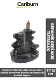 Özel Üretim Dekoratif İthal Parlak Şelale Seramik Geri Akış Tütsülük & Oda Kokusu Biblo 11*12 Cm - 1